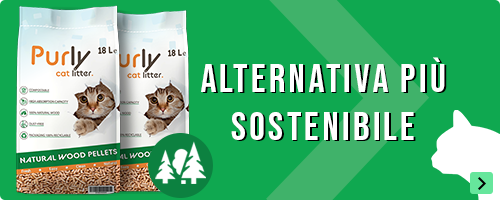 Purly Lettiera per gatti in pellets di legno